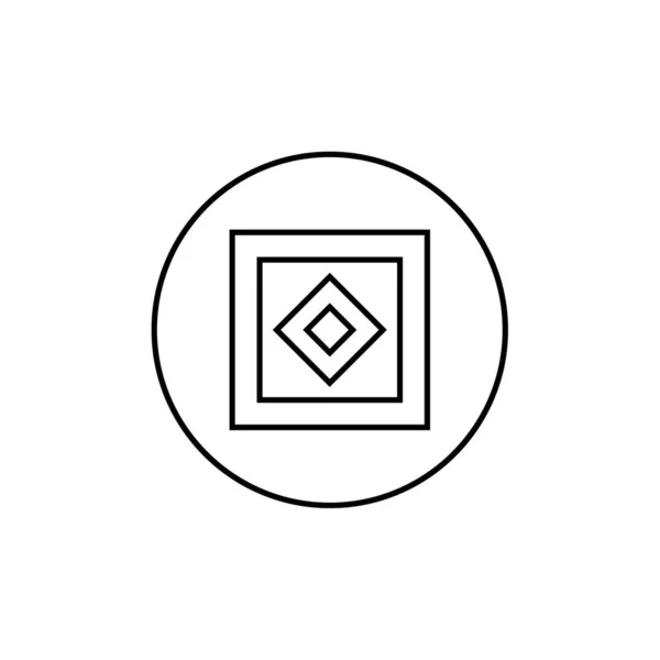 Ícone Figura Geométrica Poligonal Abstrato Ilustração Vetorial — Vetor de Stock
