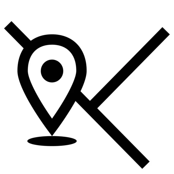 Location Simple Icon Vector Illustration — Stok Vektör