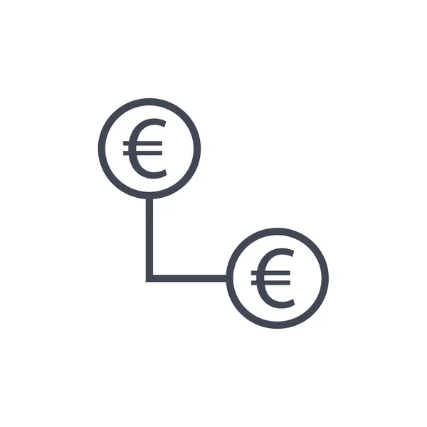 Euro Jel Ikon Vektor Illusztráció Egyszerű Tervezés — Stock Vector