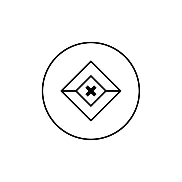 Abstrakt Polygonal Geometrisk Figur Ikon Vektor Illustration — Stock vektor