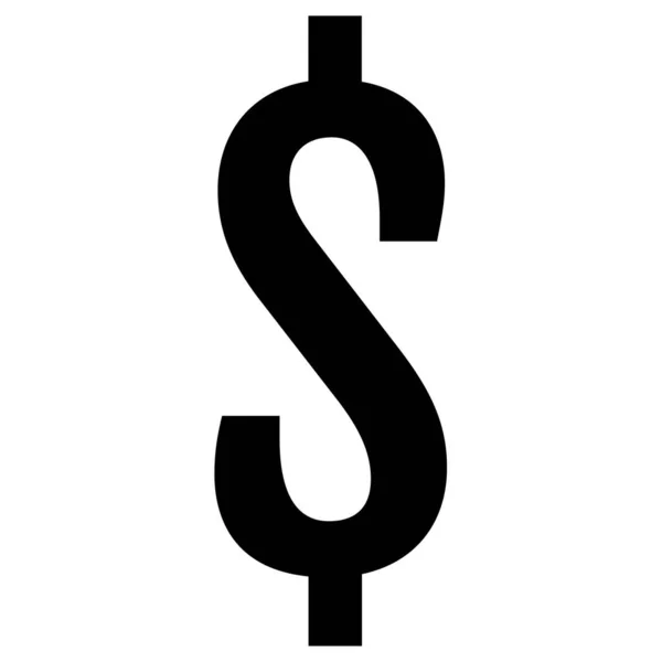 Dollar Ikon Enkel Webb Logotyp Illustration — Stock vektor