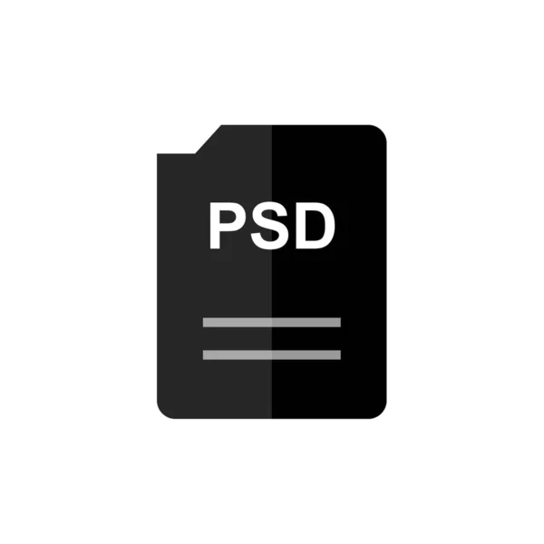 Psdドキュメントアイコンベクトルイラストシンプルなデザイン — ストックベクタ