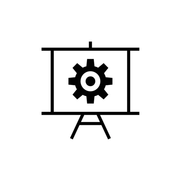 Ikona Obchodní Prezentace Vektorová Ilustrace — Stockový vektor