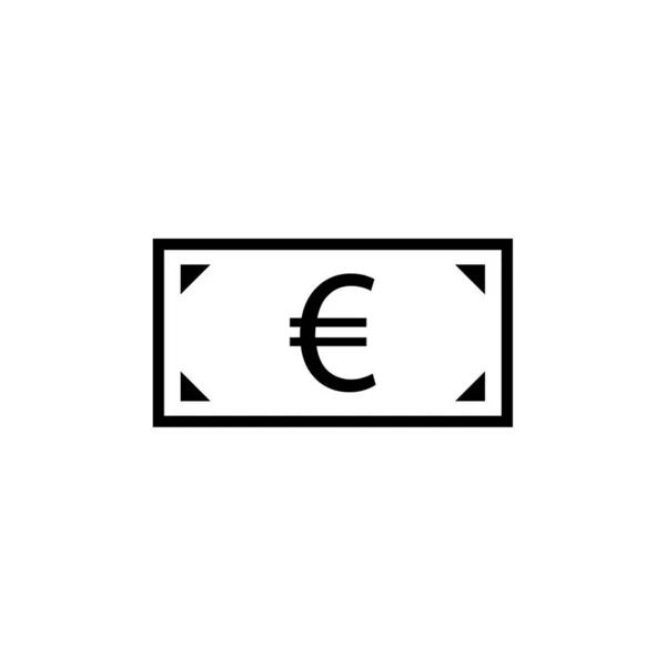 Євро Гроші Значок Векторна Ілюстрація — стоковий вектор