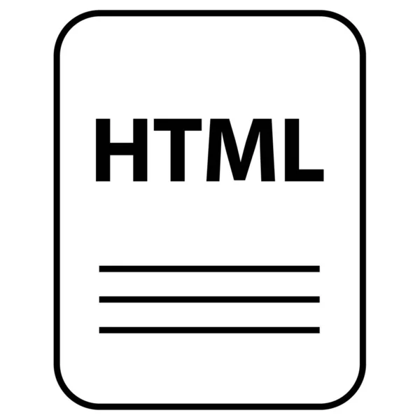 Illustrazione Vettoriale Dell Icona Del Tipo Documento Del File Html — Vettoriale Stock