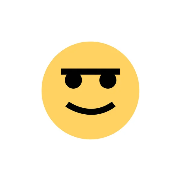 Sorriso Rosto Emoticon Ícone Vetor Ilustração Design — Vetor de Stock