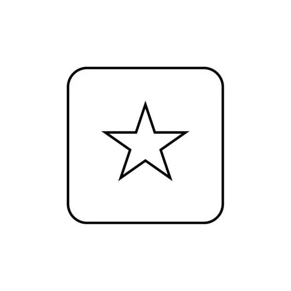 Icône Étoile Dans Style Plat Isolé Sur Fond Blanc Symbole — Image vectorielle