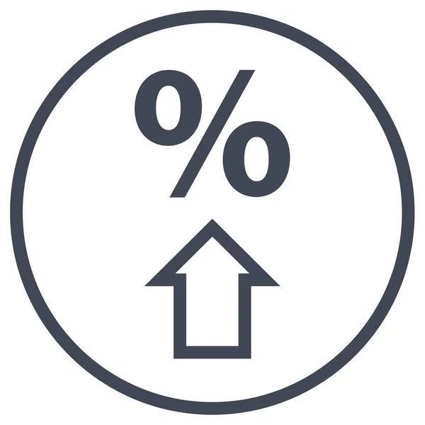 Porcentaje Icono Web Ilustración Simple — Vector de stock