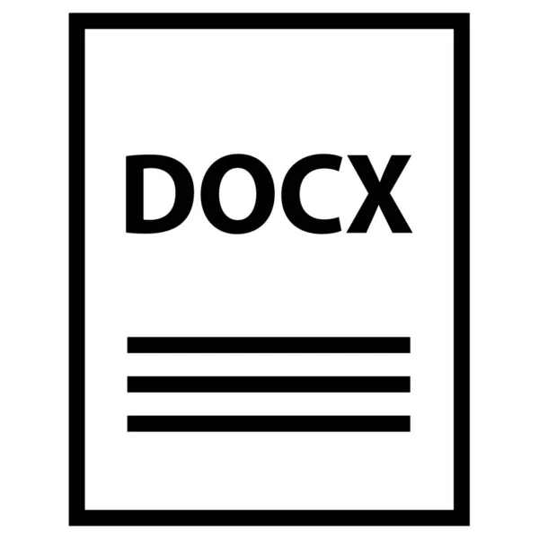 Τύπος Εγγράφου Αρχείου Docx Εικονίδιο — Διανυσματικό Αρχείο