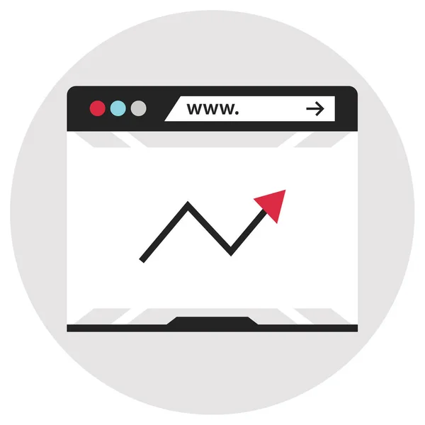 Strona Internetowa Ikona Web Prosta Ilustracja — Wektor stockowy