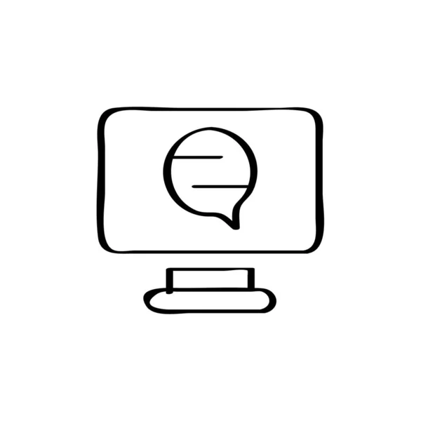 Σχεδιασμός Εικονογράφησης Διανύσματος Εικονιδίου Chat — Διανυσματικό Αρχείο
