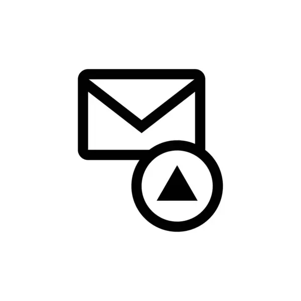 Вектор Значка Почты Изолирован Белом Фоне Концепция Логотипа Знака Электронной — стоковый вектор
