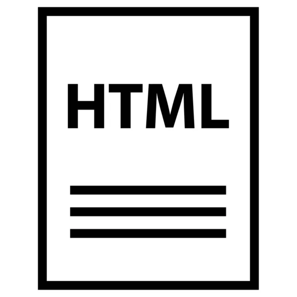 Illustration Vectorielle Icône Type Fichier Html Document — Image vectorielle
