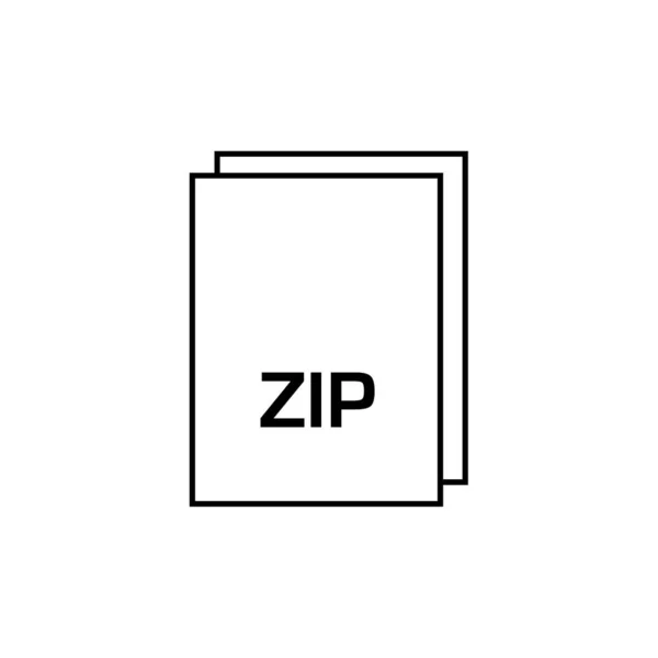 Zip Extensie Document Naam — Stockvector