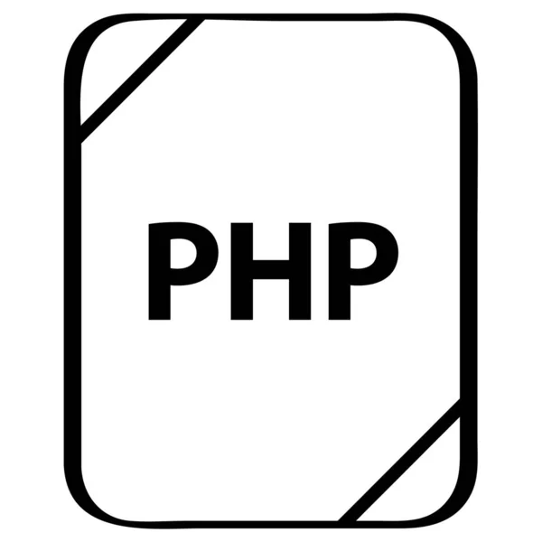 Php Bestand Pictogram Vector Illustratie Eenvoudig Ontwerp — Stockvector