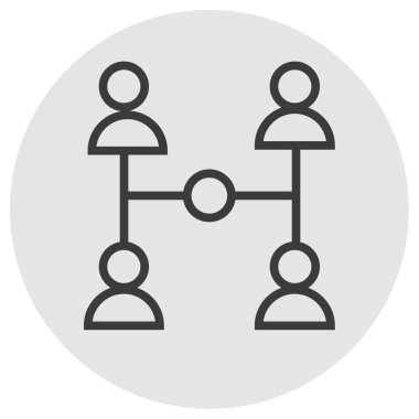 İş dünyası takım simgesinin vektör illüstrasyonu 