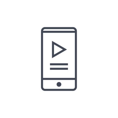 Çalma ikonlu akıllı telefon. vektör illüstrasyonu