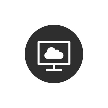 bulut veri simgesi basit vektör illüstrasyonu