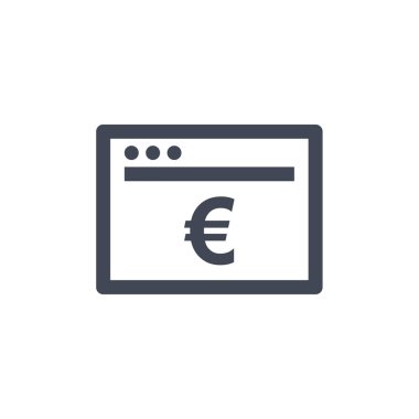 Çevrim içi Tarayıcı. Web simgesi basit illüstrasyon