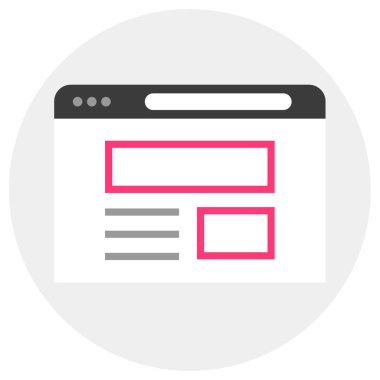 wirefram simgesi vektör illüstrasyonu