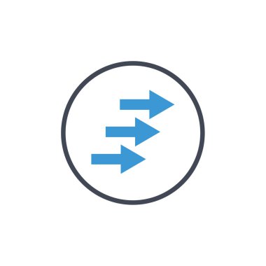 Modern ok simgesinin vektör illüstrasyonu    