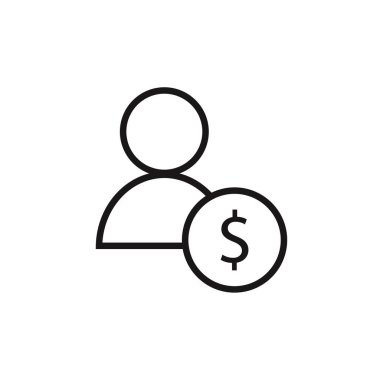 para simgesi vektörü beyaz arkaplanda izole edildi, kişi şeffaf işareti