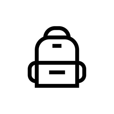 sırt çantası simgesi vektör illüstrasyonu