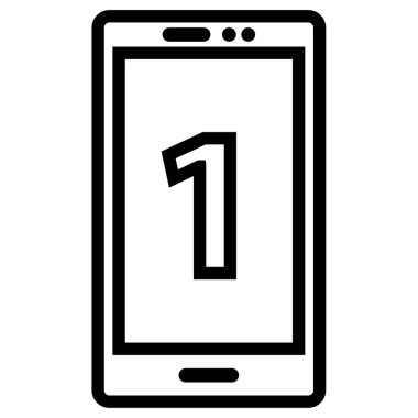 number one icon vector illustration