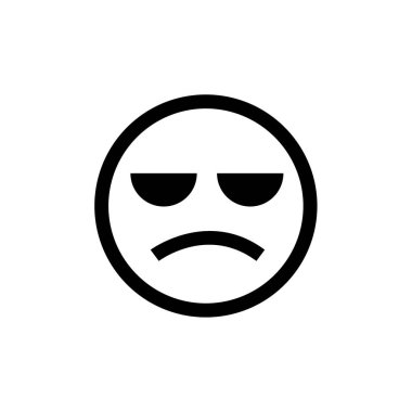 yüz duygu simgesi, emoji vektör illüstrasyonu 