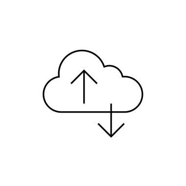 bulut hesaplama simgesi, vektör illüstrasyonu