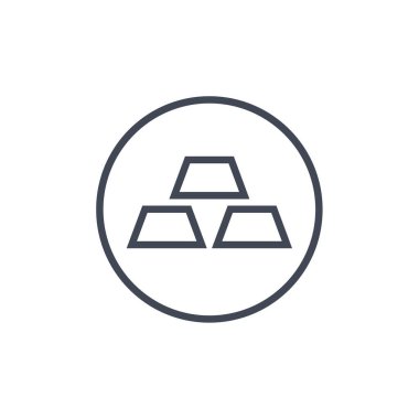 Altın standart simgesinin vektör illüstrasyonu