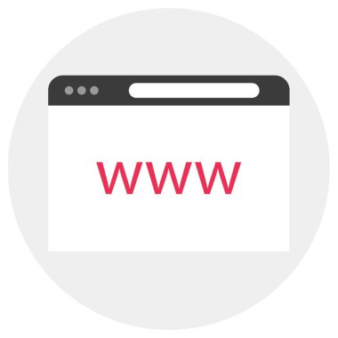 Çevrim içi Tarayıcı. Web simgesi basit illüstrasyon