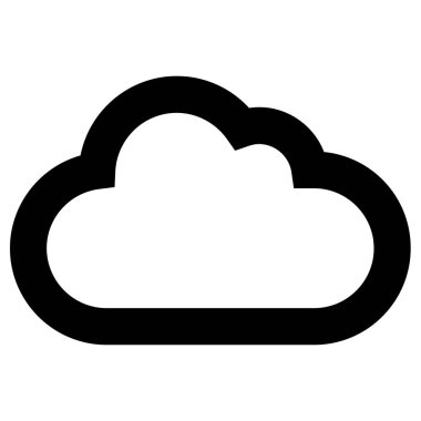 Bulut. Web simgesi basit illüstrasyon