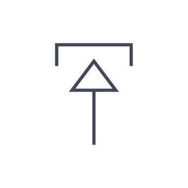 ok simgesi vektör illüstrasyonu   