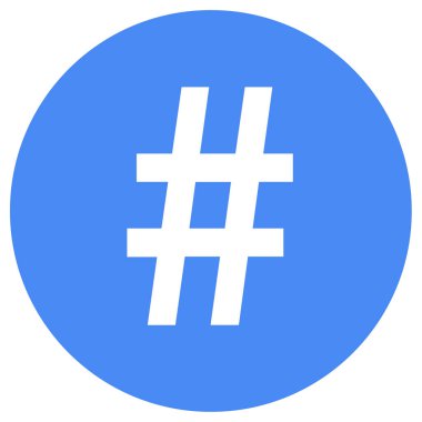 hashtag simgesi, vektör illüstrasyonu. düz tasarım biçimi