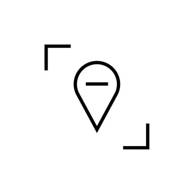 konum ve GPS simgesi. Web simgesi basit illüstrasyon 