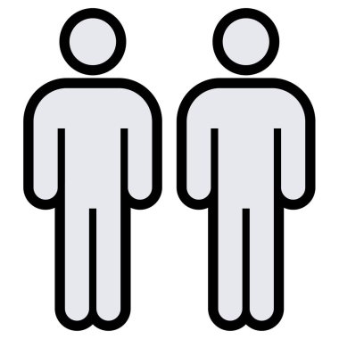 İki kullanıcı. Web simgesi basit illüstrasyon