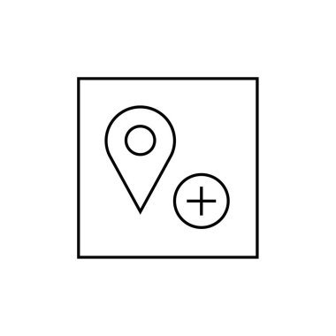 konum ve GPS simgesi. Web simgesi basit illüstrasyon 