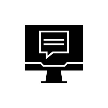 SMS ve Metin Mesajlaşması ikon vektör illüstrasyonu