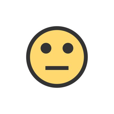 yüz duygu simgesi, emoji vektör illüstrasyonu 