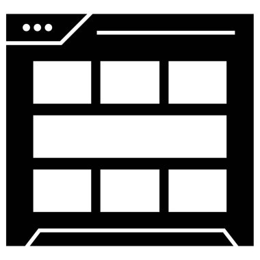 İnternet sitesi. Web simgesi basit illüstrasyon 