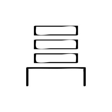 dikdörtgen vektör ince çizgi simgesi 