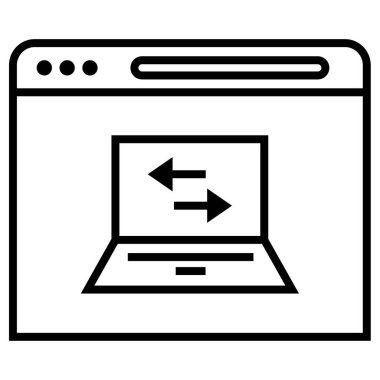 İnternet sitesi. Web simgesi basit illüstrasyon 