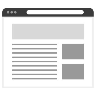 İnternet sitesi. Web simgesi basit illüstrasyon 