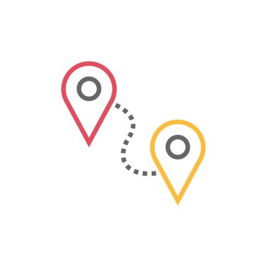 GPS ve Navigasyon simgesi vektör illüstrasyon tasarımı   