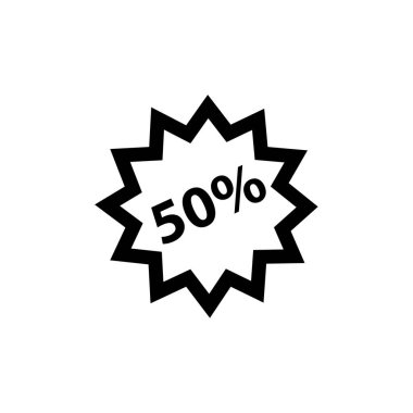 % 50 web simgesi basit illüstrasyon