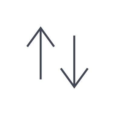vector thin line icon with up and down arrows