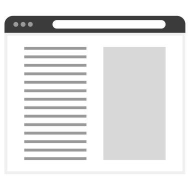 İnternet sitesi. Web simgesi basit illüstrasyon 