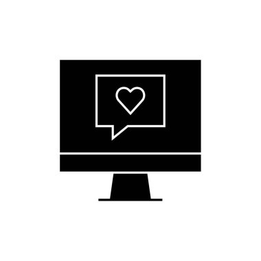 SMS ve Metin Mesajlaşması ikon vektör illüstrasyonu