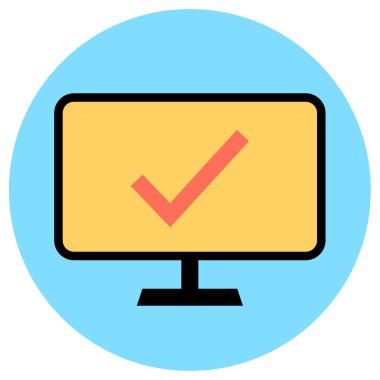 İşaretleme simgesi vektör illüstrasyon tasarımını kontrol et       